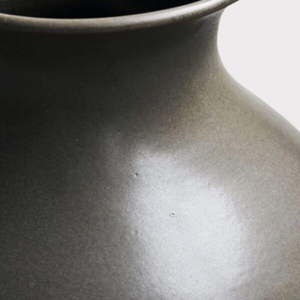 Close-up of vase silhouette detail on this Handmade Bulbous Ceramic Vase Bulbous Ceramic Vase