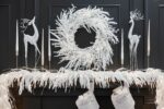 Side view of the All Aglow - Pre Christmas Mantel Garland Winter revealing tip-to-tip full