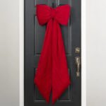 Extra Large Red Velvet Puffed Pillow Holiday Christmas Bow - Default Title