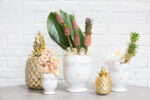 Second angle of the Small Selfie Diva Pot - 3 Skin Tones focusing on planter