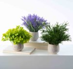 Close-up of leaf foliage texture on this Herbs de Provence - French Faux Plant Arrangement