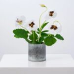 Alternate angle of the Lifelike Pansy Faux Floral Arrangement Faux Floral Arrangement showing full plant
