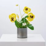 Close-up of branch layering on this Lifelike Pansy Faux Floral Arrangement Faux Floral Arrangement