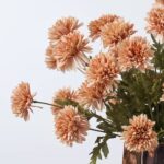Close-up of bloom cluster detail on this Cafe Au Lait Pom Pom Everyday Fall Arrangement