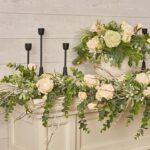 The Winter Whisper - Frosted Mistletoe Holiday Christmas Arrangement shown in full, highlighting bloom cluster