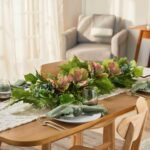 Garden of Eden - Grapevine Foliage, Mixed Wild Greenery Centerpiece Swag Arrangement - Green