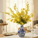The Let the Sunshine In Chinoiserie Style Vase shown in full, highlighting vase silhouette detail
