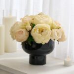 Alternate angle of the Modern Elegance - Real Touch Vase Everyday Arrangement showing bloom arrangement