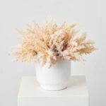 Close-up of bloom cluster detail on this Ombre Wheat Pampas Grass Centerpiece Faux Arrangement