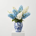 Hampton's Breeze - Real Touch White and Light Blue Large Centerpiece Arrangement - Blue and