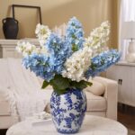 Alternate angle of the Hampton's Breeze - Real Touch Large Centerpiece Arrangement showing bloom arrangement