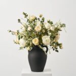 Alternate angle of the Chateau Blooms - Dried Look Everyday Centerpiece Arrangement showing bloom arrangement