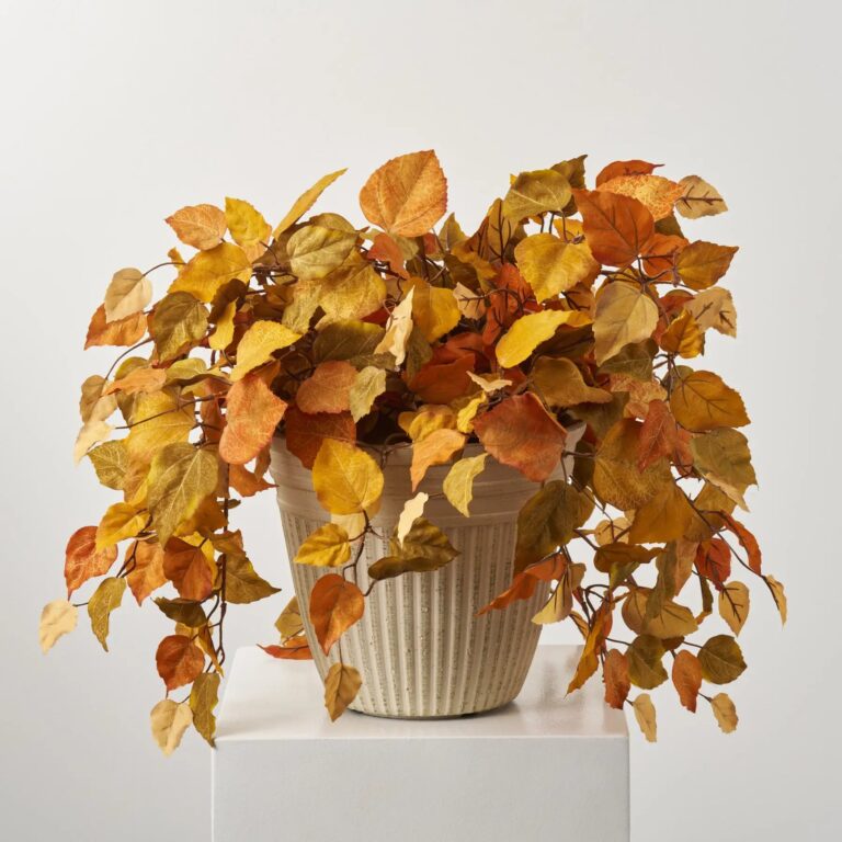 Mixed Gold, Rust and Fall Green Aspen Leaf Foliage Urn Filler Arrangement - Golden