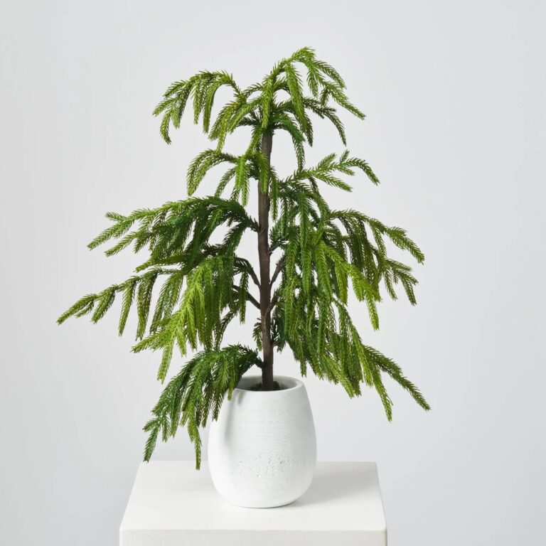 Lifelike Real Touch Norfolk Faux Tree Christmas Decor Planter Christmas Arrangement - Green
