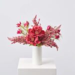Alternate angle of the Garden of Love - Rosey Spring Fall Arrangement showing bloom arrangement