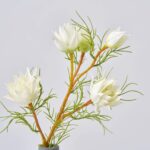 Side view of the Mini Protea Bloom Branch Spring Summer Arrangement revealing bloom arrangement in