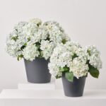 Soft Blue Faux Hydrangea Bush Outdoor Spring Summer Arrangement Urn Filler - Available in 2