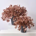 Autumn Espresso Privet Bush Faux Foliage Outdoor Urn Filler Front Porch Arrangement - Available in