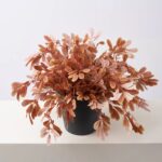 Alternate angle of the Autumn Terracotta Privet Bush Faux Front Porch Arrangement showing full arrangement