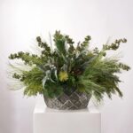 Forrest Foraged - Real Touch Cedar, Long Needle Pine, Greenery Centerpiece Arrangement - Green