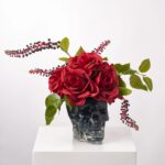 Forbidden Blooms Crimson Crown - Real Touch Red Queen Faux Floral Arrangement - Red