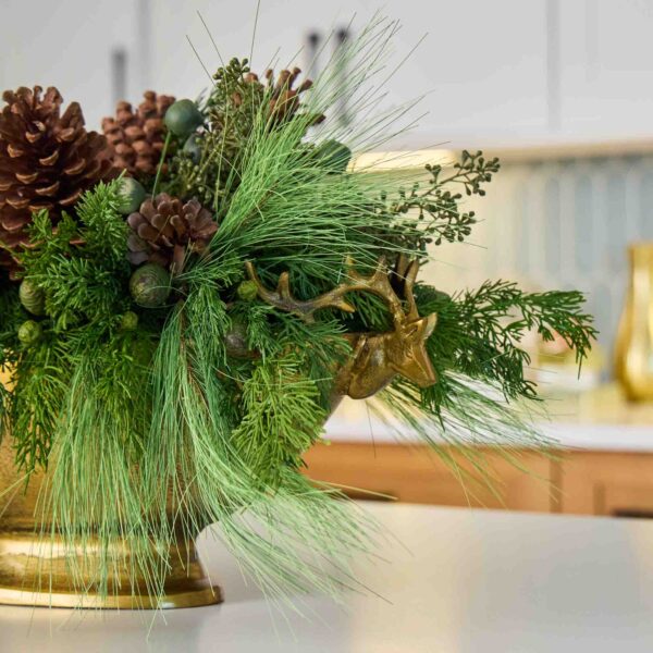 Close-up of bloom cluster detail on this Woodland Grandeur - Mixed Real Large Centerpiece Arrangement