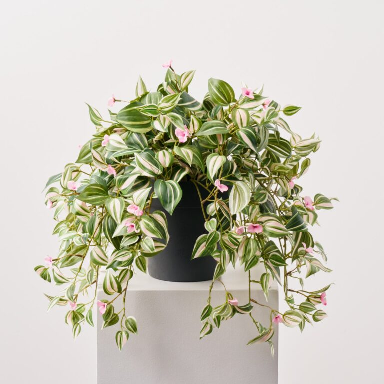 Flowering Wandering Dude Faux Spring Summer Outdoor Urn Filler Front Porch Arrangement - Green and