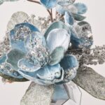 Close-up of vase silhouette detail on this Icy Blue Winter Blast Vase Christmas Arrangement