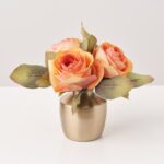 Close-up of vase silhouette detail on this Lifelike Terracotta or Rust Fall Urn Vase Arrangement