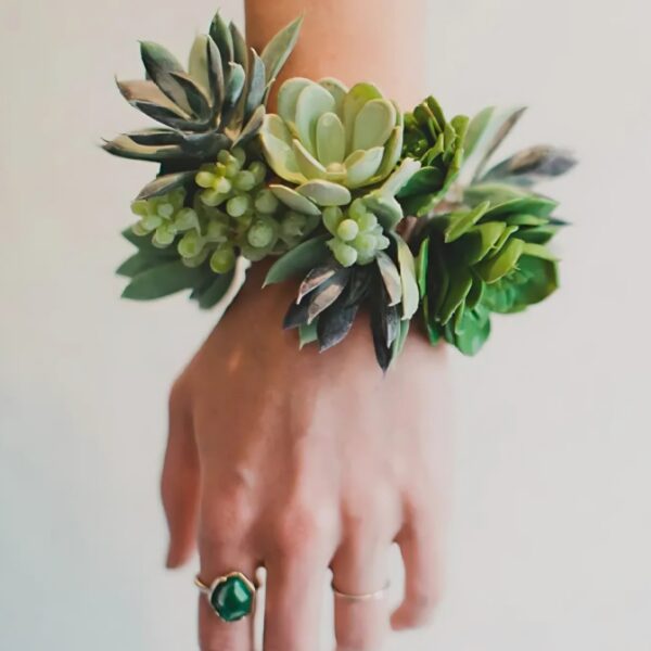 Close-up of leaf foliage texture on this Fake Succulents Real Touch Sedum Touch Sedum Pick