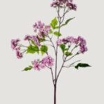 Lavender Fake Blooming Bouvardia Branch - 32 inch, faux flower stems