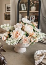 Close-up of bloom tips on this Real Touch Peony Flowers in Soft Pink