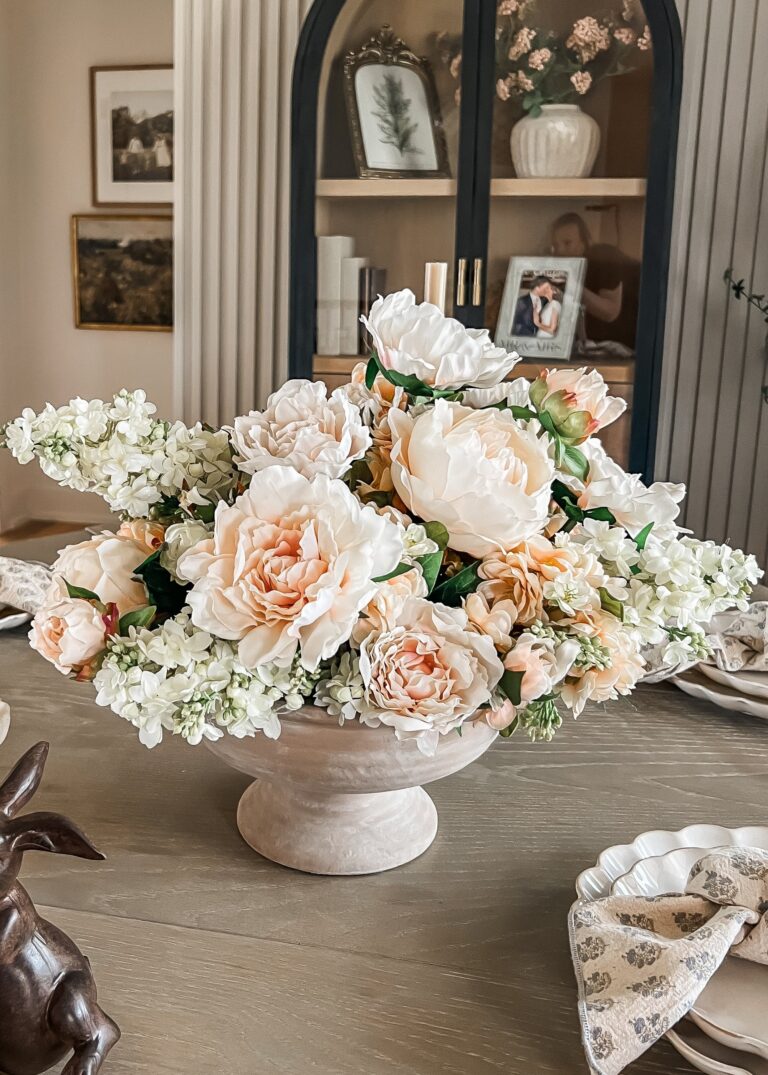 Close-up of bloom tips on this Real Touch Peony Flowers in Soft Pink