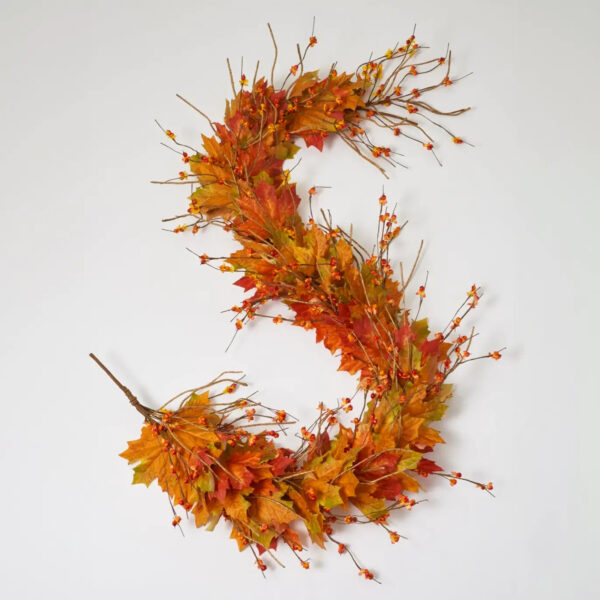 Autumn's Splendor - Mixed Maple Leaf Foliage and Bittersweet Runner Mantel Garland