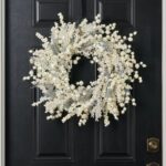 Winter Wonderland - Cream Glitter Berry, White Fuzzy Mimosa Holiday Christmas Wreath