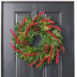 Classic Mixed Pine, Cedar, Red Winter Berry and Pinecone Christmas Front Door Wreath