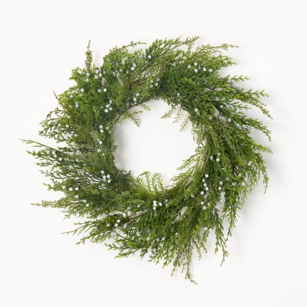 Seeding Winter Juniper Berry Greenery Classic Holiday Front Door Wreath