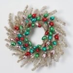 Detail view of layered greenery detail from the Razzle Dazzle Christmas - Gold Silver Tinsel