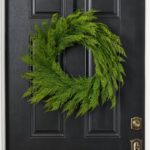 Real Touch Lebanon Cedar Outdoor Winter Greenery Christmas Front Door Wreath - 24 inch