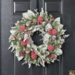 Holiday Frost - Snow Covered Magnolia, Eucalyptus, and Berry Door Christmas Wreath - 24 inch