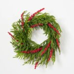 Berry Christmas to All - Real Touch Norfolk Pine Front Door Wreath - Available in