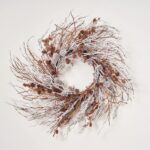 Rustic Pinecone and Twig Wispy Winter Christmas Front Door Wreath