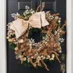 Gold Glitz and Champagne Ritz - Brown Velvet Glitter Estate Christmas Wreath - 34 inch