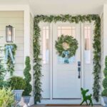Seeded Eucalyptus and Christmas Pine Winter Holiday Mantle Garland Table Runner