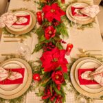 Side view of the Real Touch Mixed Winter Greenery, Christmas Centerpiece Garland revealing tip-to-tip full