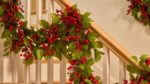 Full display view of the Real Touch Salal Leaf Holiday Christmas Garland Table with full