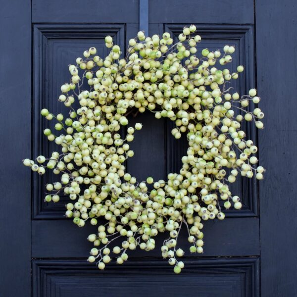 Cream and Green Gooseberry All Seasons Front Door Wreath