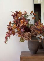 Close-up of bloom tips on this Autumn Brown Real Touch Fake Phalaenopsis Orchid