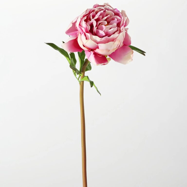 The Perfect Peony Real Touch Forever Faux Flower 22 inch Stem - Pink Cerise