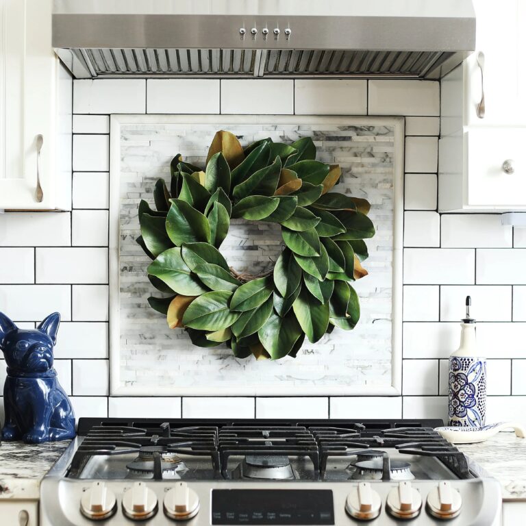 Real Touch Magnolia Leaf Mini Wreath or Candle Wreath Centerpiece